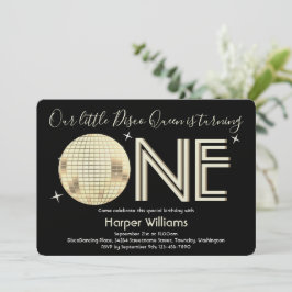 Baby Disco zum ersten Geburtstag Einladung