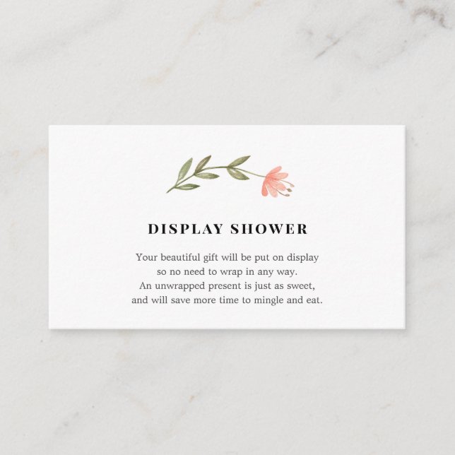 Baby Display Duschkarte Begleitkarte (Vorderseite)