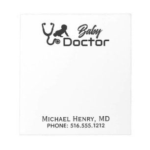 Baby Doctor Pediatrician MD Stethoscope Notizblock