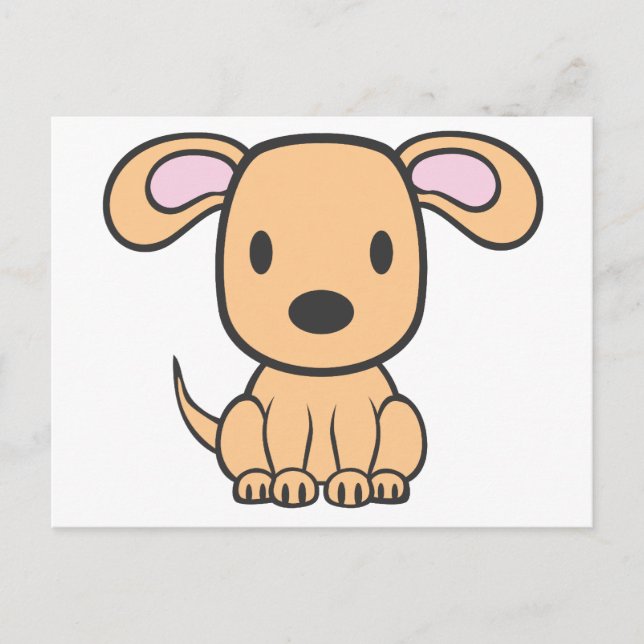Baby Dog Cartoon Postkarte (Vorderseite)