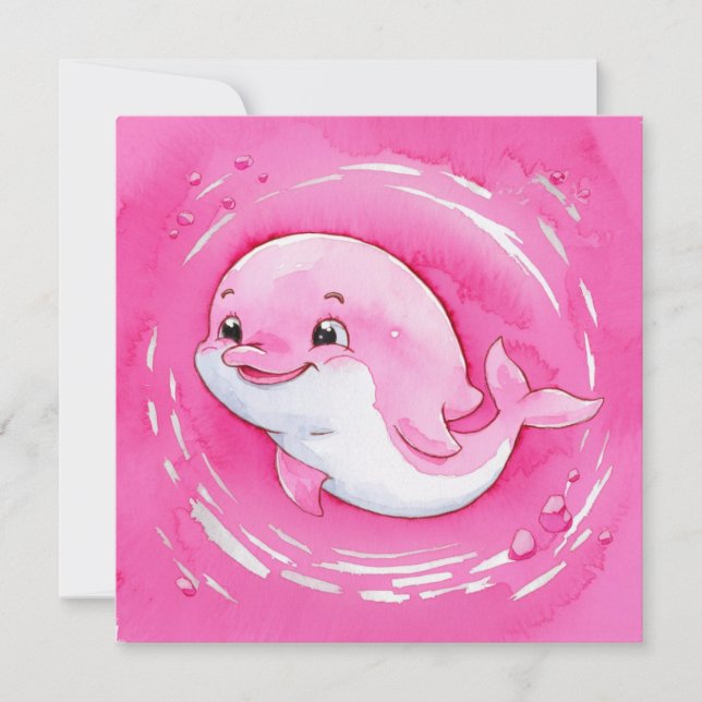 Baby Dolphin Einladung (Vorderseite)