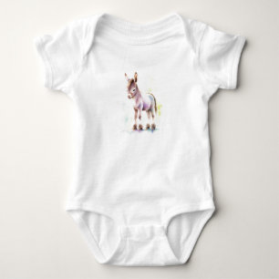 Baby Donkey Babydusche Geschenk, Babygeschenk Strampler