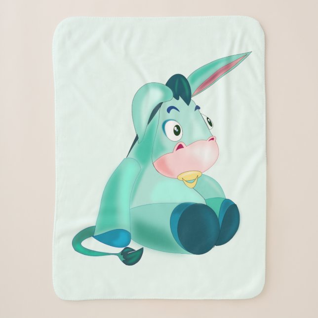 Baby Donkey - Blau - Fun Painting Sherpadecke (Vorderseite)