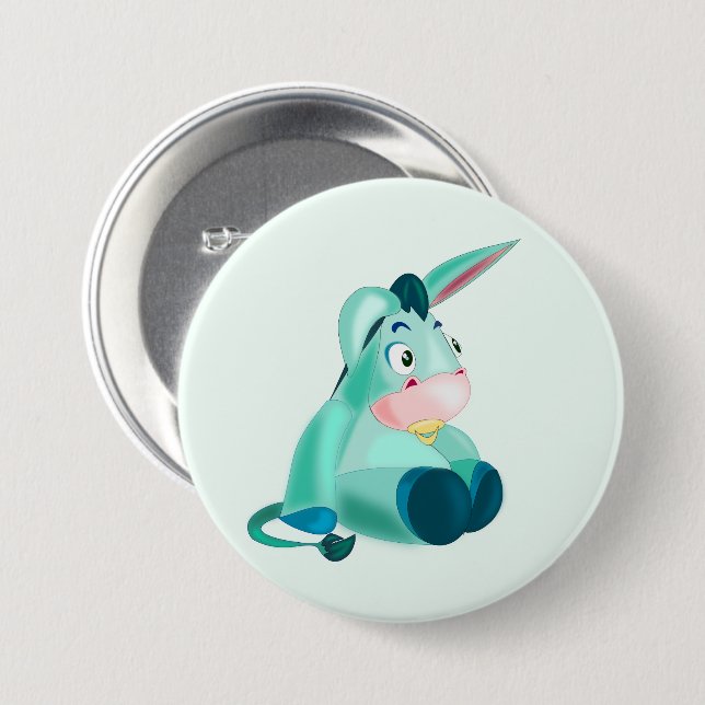 Baby Donkey Button - Deine Farbe - Text (Vorne & Hinten)