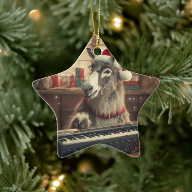 Baby Donkey Familie Ornament, Esel Liebhaber Gesch Keramik Ornament (Baum)