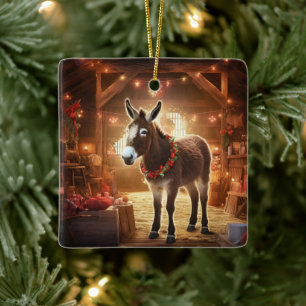 Baby Donkey Familie Ornament, Esel Liebhaber Gesch Keramikornament