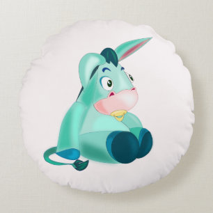Baby Donkey Funny Round Pillow Rundes Kissen