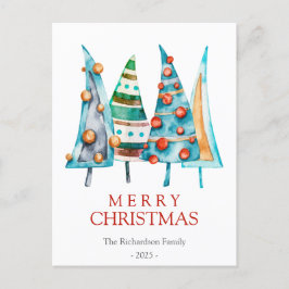 Baby Doodle Pine Weihnachtsbaum Gaben Urlaub Postkarte