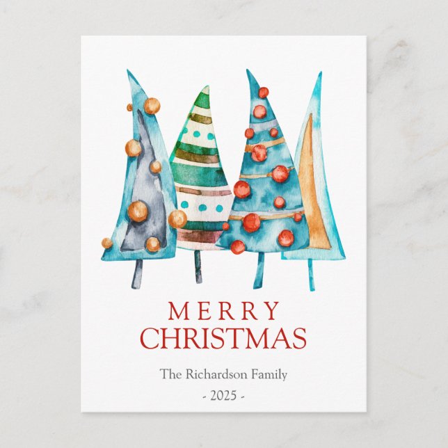 Baby Doodle Pine Weihnachtsbaum Gaben Urlaub Postkarte (Vorderseite)