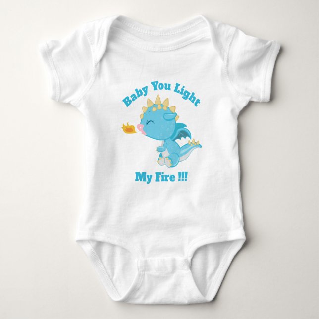Baby-Drache-Baby beleuchten Sie mein Baby Strampler (Vorderseite)