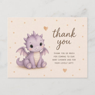 Baby-Drache Baby-Shower Danke Postkarte