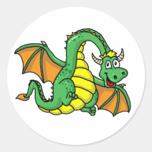 Baby-Drache Runder Aufkleber
