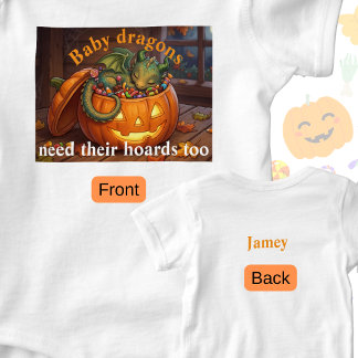 Baby-Drachen brauchen ihre Hort auch zu Halloween Baby Strampler