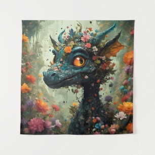 Baby-Drachen-Fantasie Wandteppich