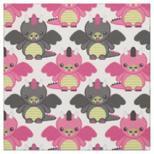 Baby-Drachen - rosa u. schwarzes Muster