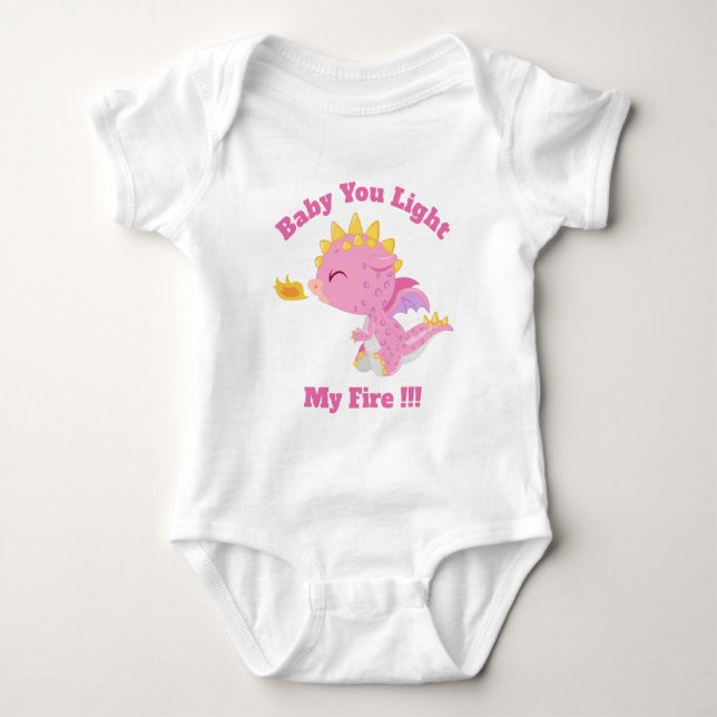 Baby Dragon Baby Du Light My Fire Girl Pink Strampler (Vorderseite)