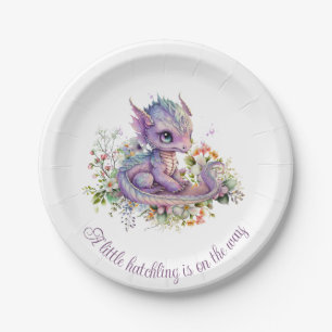 Baby Dragon Baby Shower Pappteller