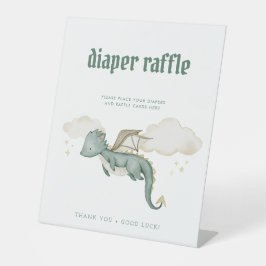 Baby Dragon Diaper Raffle Baby Duschzeichen Sockelschild