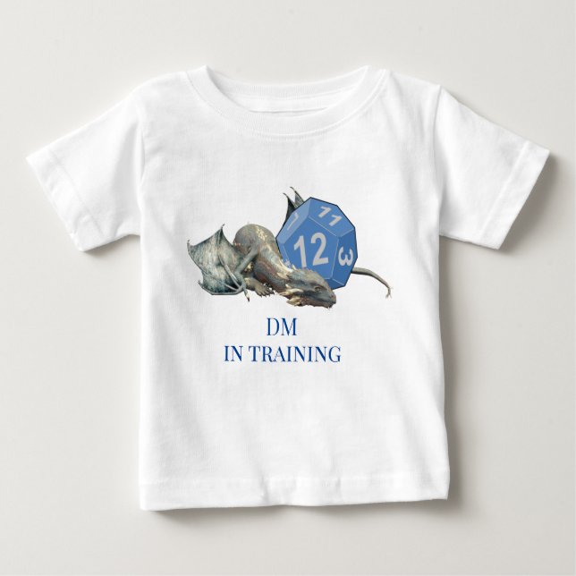 Baby Dragon DM in Training Dice Role Playing T-shirt (Vorderseite)
