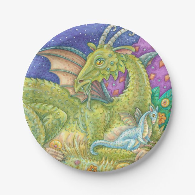 Baby Dragon Fantasy PAPER PLATTE DER nächsten Gene Pappteller (Vorderseite)