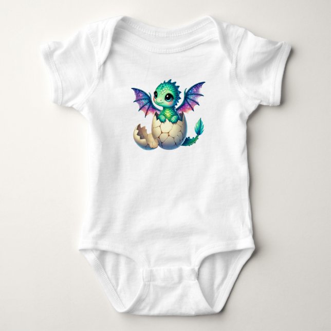 Baby Dragon Hatching Bodysuit Strampler (Vorderseite)