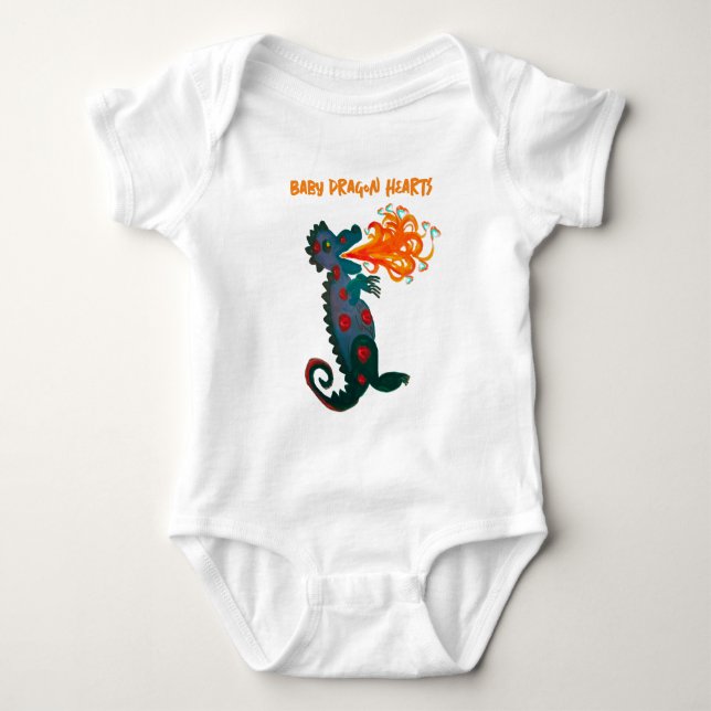 Baby Dragon Heart Bodysuit Baby Strampler (Vorderseite)