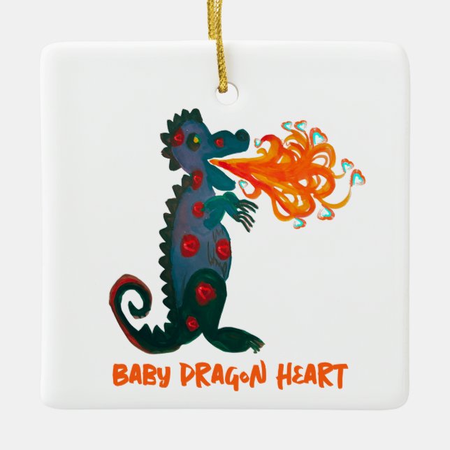Baby Dragon Heart Ornament (Vorderseite)