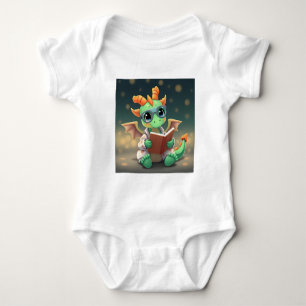 Baby Dragon liest ein Buch Strampler