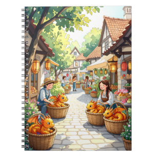 Baby Dragon Market Adventure-Notebook Notizblock