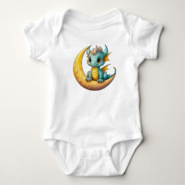 Baby Dragon on the Moon – Fantasy Design for Littl Strampler