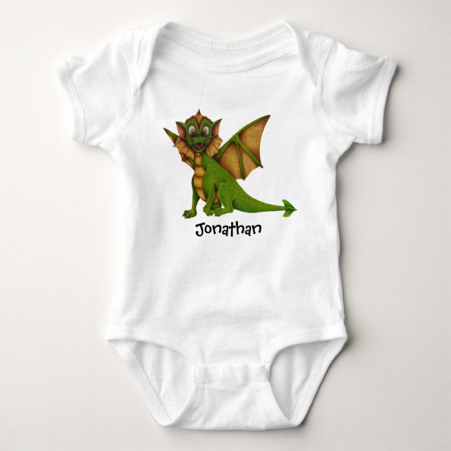 Baby Dragon Personalisiert Baby Strampler (Vorderseite)