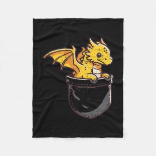 Baby Dragon Pocket Niedliche Fantasie Mythische Ki Fleecedecke