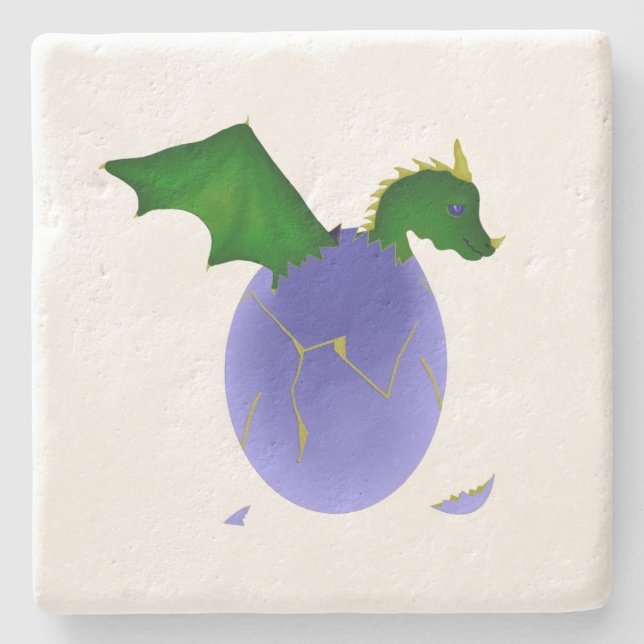 Baby Dragon Stone Untersetzer (Vorderseite)