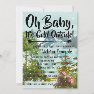 Baby draußen ist es kalt Bär Baby Shower Einladung