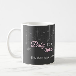 Baby draußen ist es kalt Schneeblumen Kaffeetasse