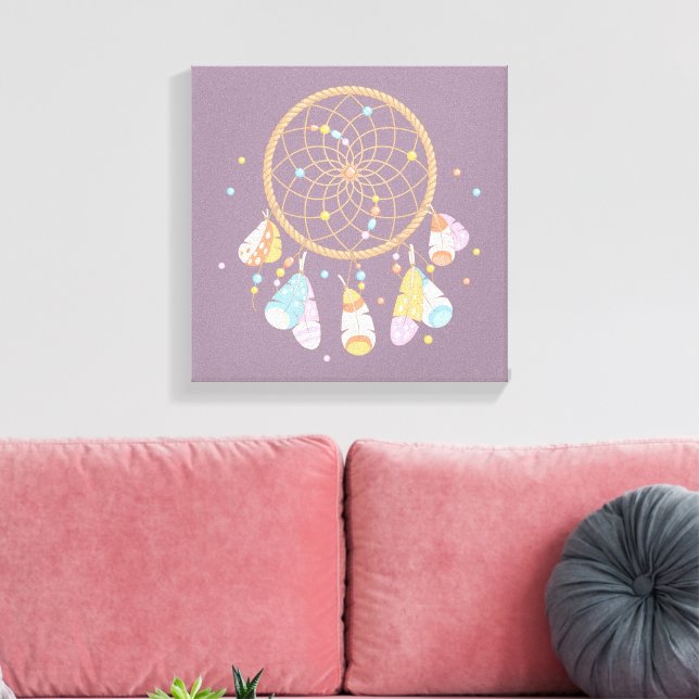 Baby Dreamcatcher Lila Leinwanddruck (Insitu (Wohnzimmer))