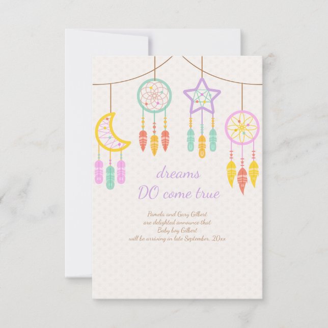 Baby Dreamcatcher Pregnancy Ankündigung (Vorderseite)