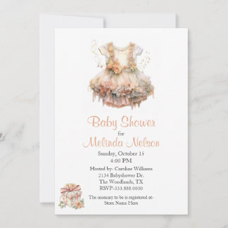 Baby Dress Baby Shower Einladung