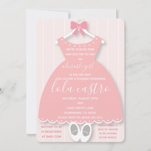 BABY DRESS BABY SHOWITE EINLADUNG (Vorderseite)