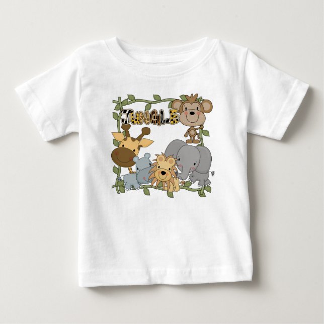 Baby-Dschungel-Tier-T-Shirts und Geschenke Baby T-shirt (Vorderseite)