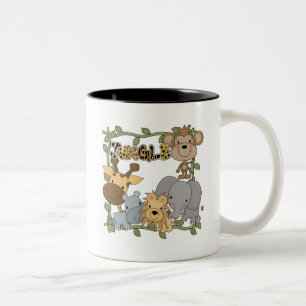Baby-Dschungel-Tiere T-Shirts und Geschenke Zweifarbige Tasse