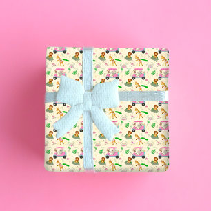 Baby-Dschungeltiere Golfen Baby Shower Geschenkpapier Set