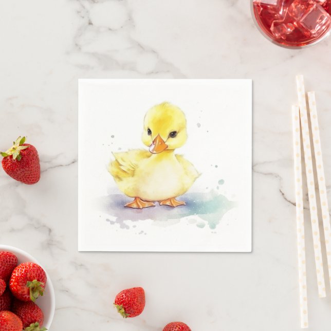 Baby Duck 2 Wasserfarbpapier Napkin Serviette (Beispiel)