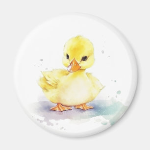 Baby Duck 2 Watercolor Magnet
