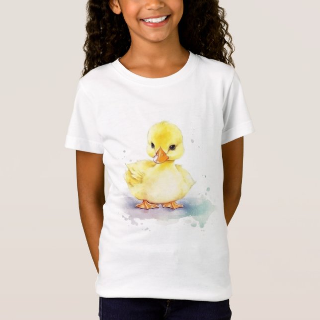 Baby Duck 2 Watercolor T - Shirt (Vorderseite)