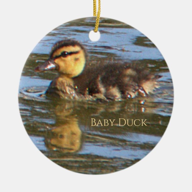 Baby Duck Foto Ornament (Vorne)