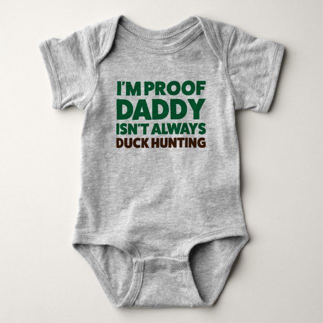 Baby Duck Hunting Jersey Bodysuit Shirt (Vorderseite)