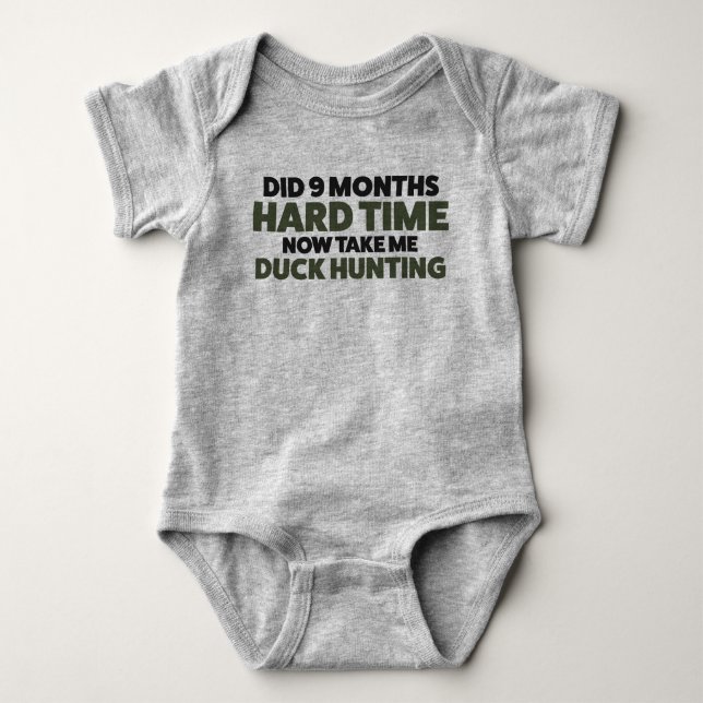 Baby Duck Hunting Jersey Bodysuit Shirt (Vorderseite)