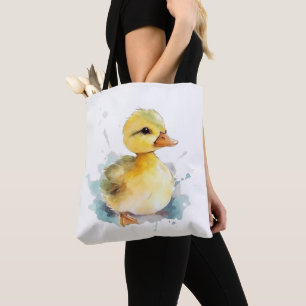 Baby Duck Watercolor Shoulder Tasche