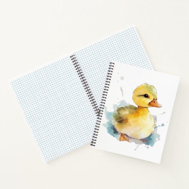Baby Duck Watercolor Spiral Notebook Notizbuch (Innenseite)
